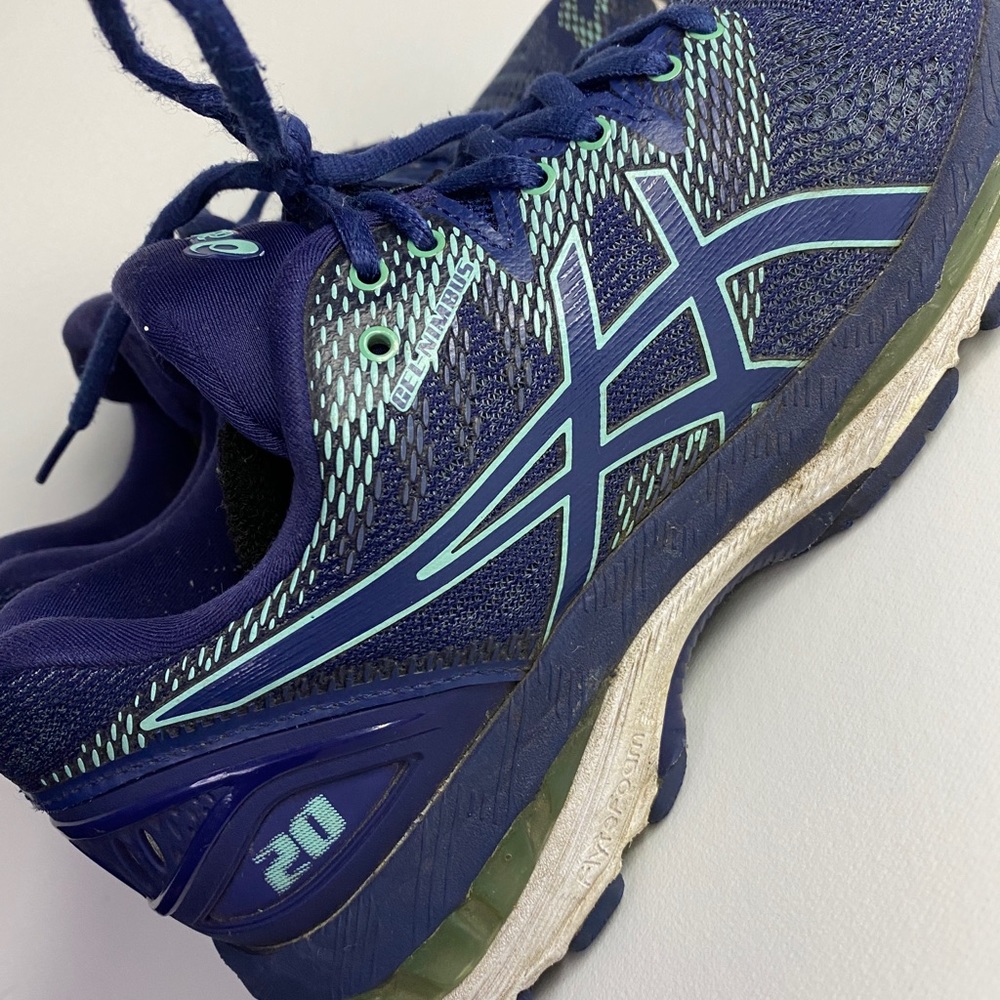 Asics Gel-Nimbus 20 Running Shoes US Women’s 7.5 Blue/Green T850N - Picture 8 of 11